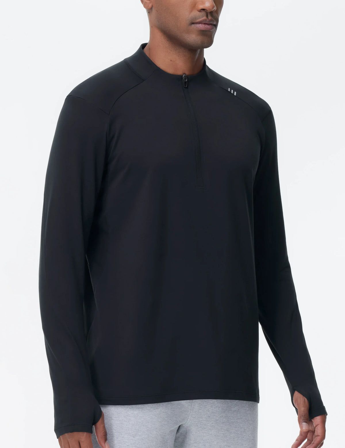 The Gym People Men Long Sleeve Golf Pullover Half Zip