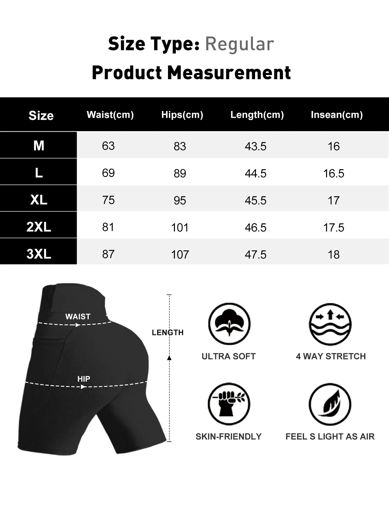 Women's High Waisted Biker Shorts With Pockets Tummy Control