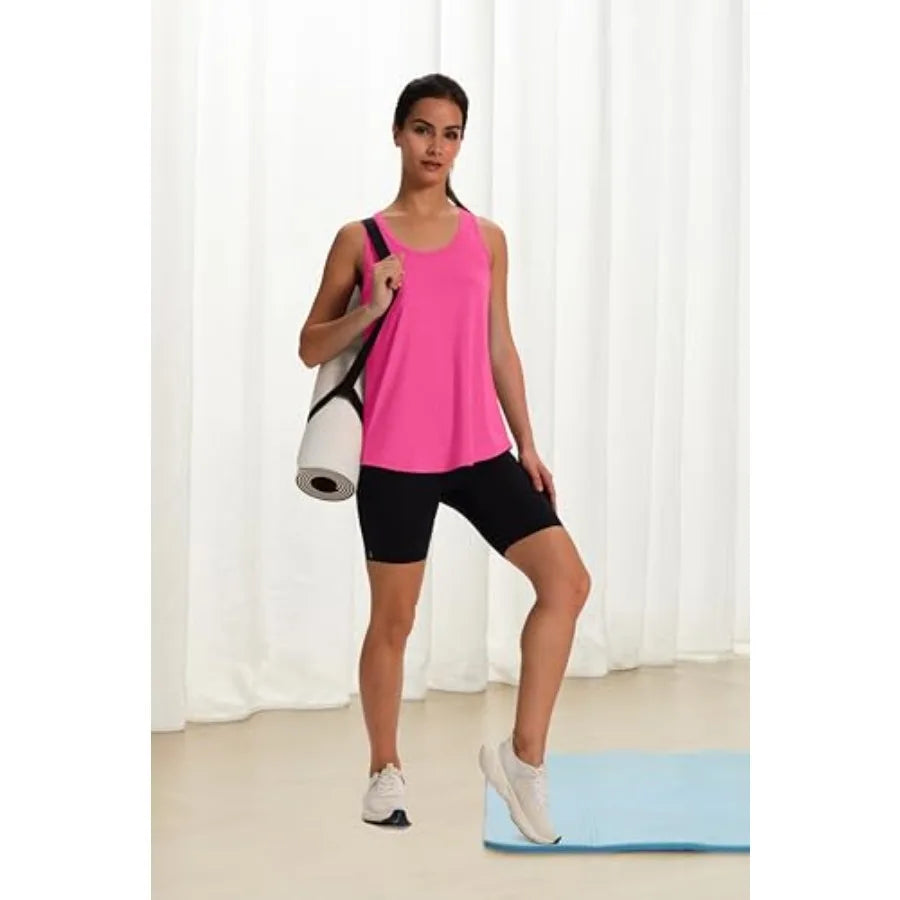 WIHOLL Womens Sleeveless Racerback Workout Tank Top Gym Yoga