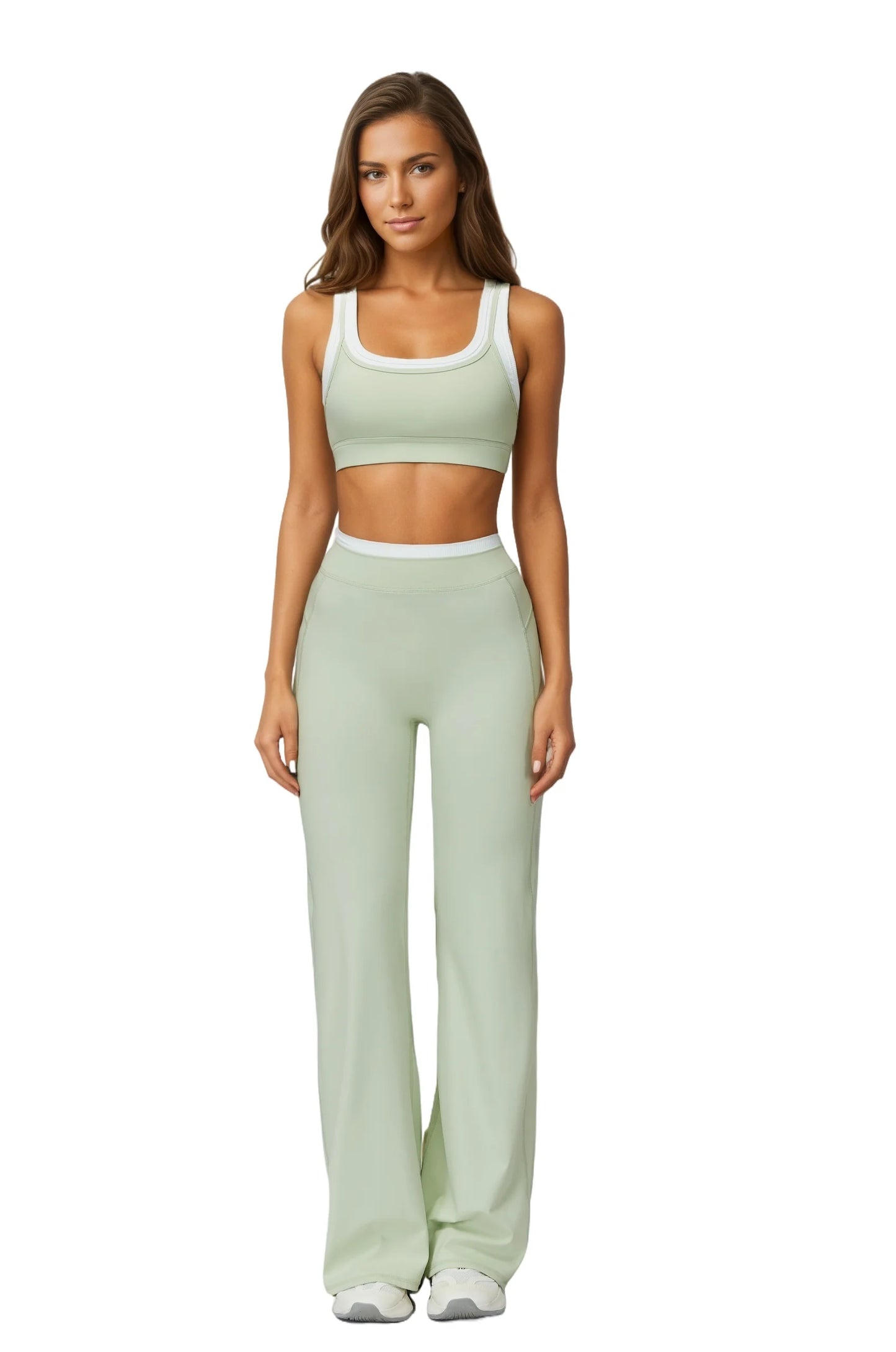 Airila Women's Yoga Set Color Block High Waisted Crop Top
