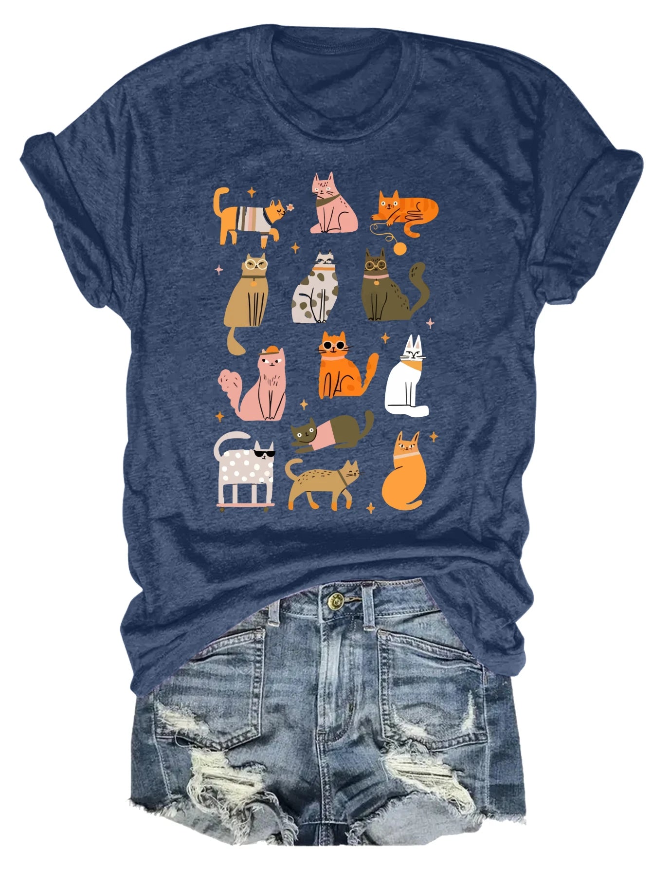 Cat Pattern Tank Top For Women Casual Sportswear For Summer