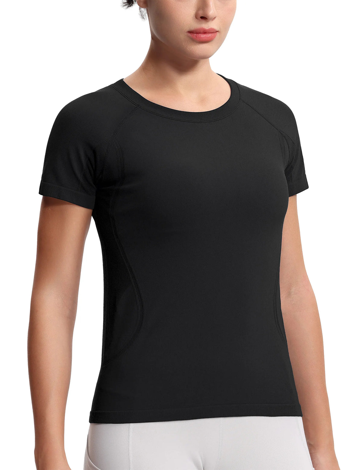 The Gym People Women Seamless Short Sleeve Workout Tee