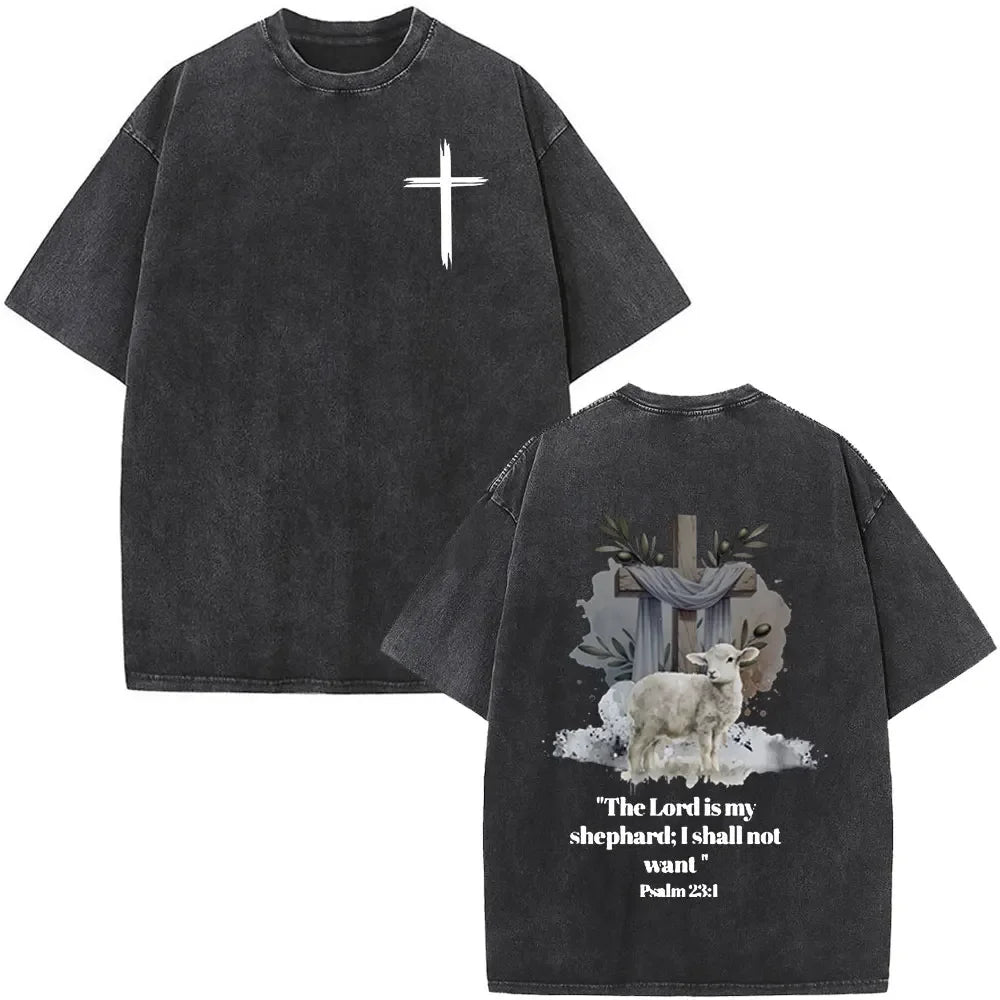 Christian Faith Over Fear Bible Verse T Shirt Men Cotton