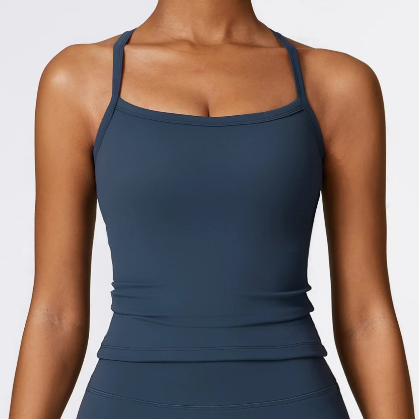 Cross Back Yoga Sports Bra Breathable Shockproof Gym Top