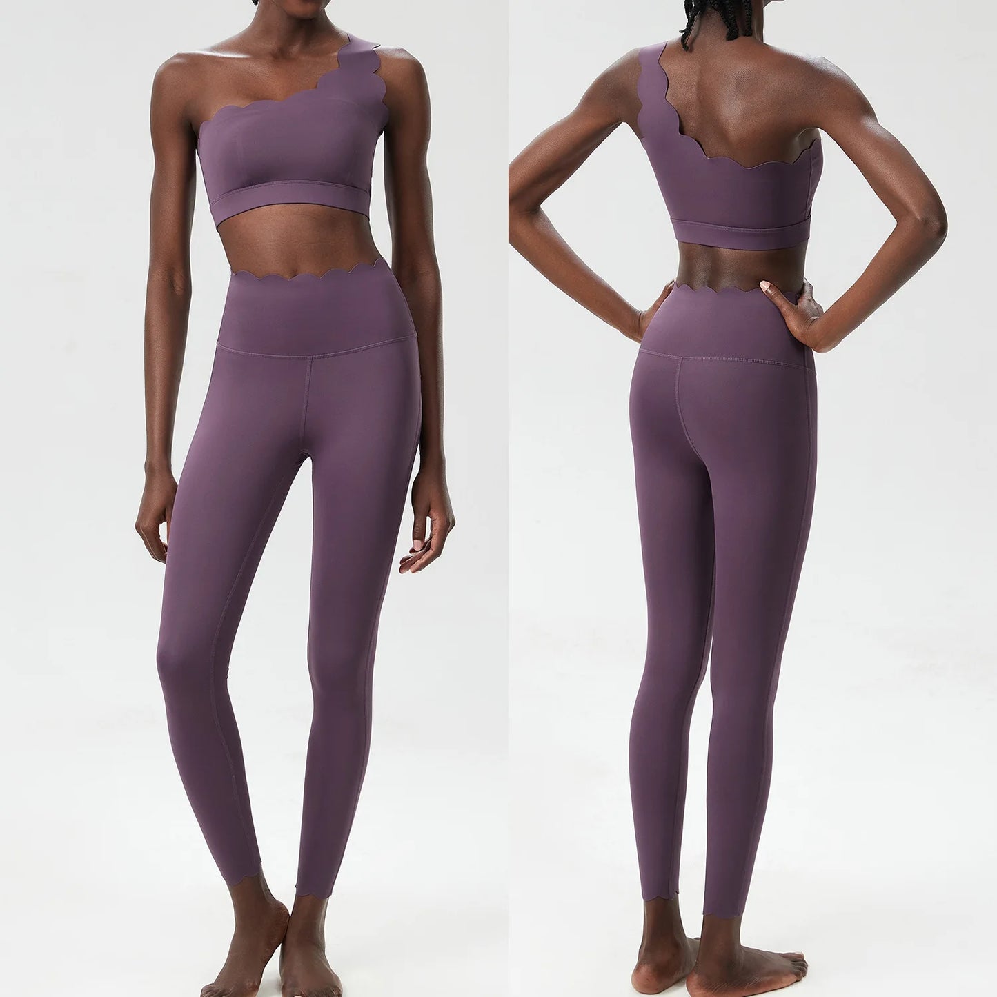 Womens Two Piece Fitness Yoga Set Quick Dry Breathable Sportswear
