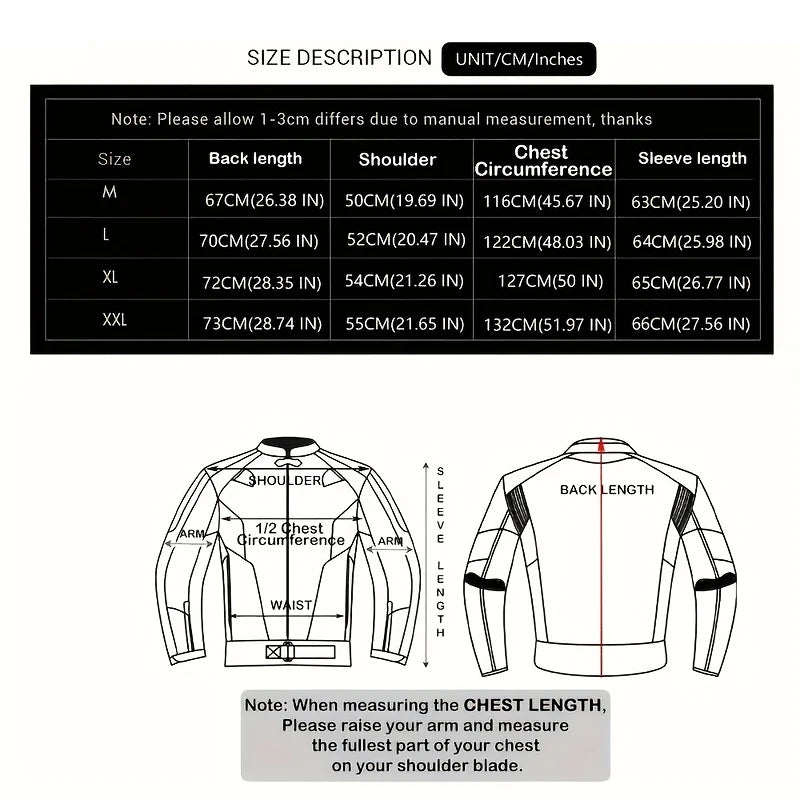 Motorcycle Reflective Night Jacket With Protective Gear Padding