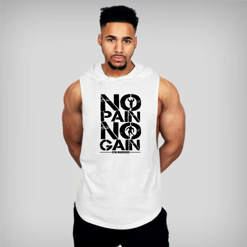 Womens Breathable Cotton Sleeveless Hoodie Tank Top For Gym