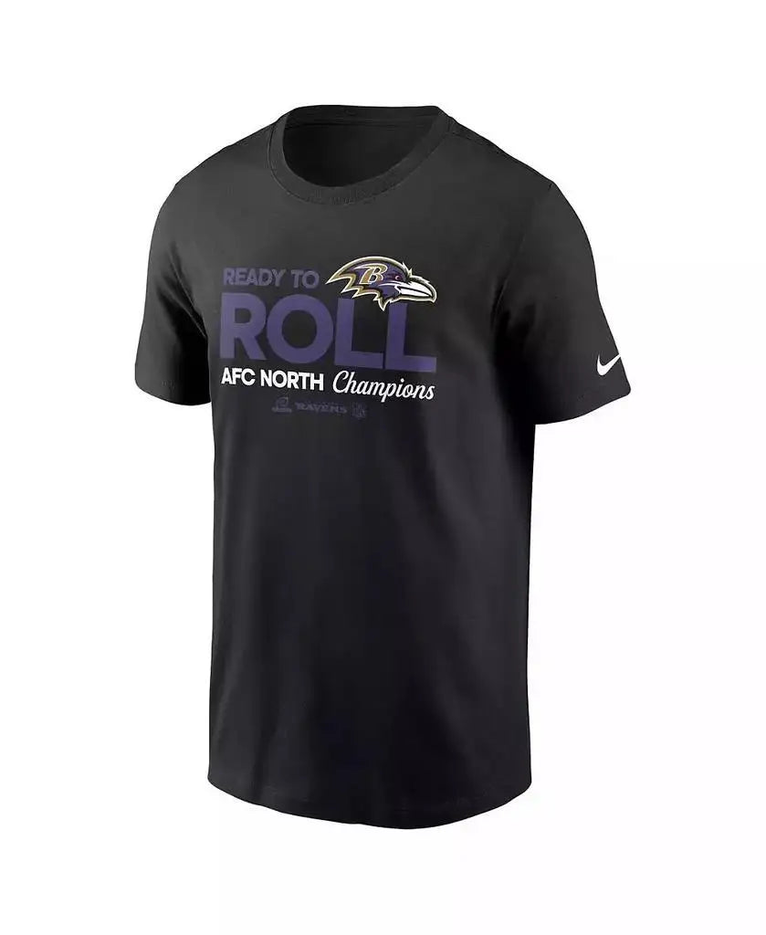 Nike | Men's Black Baltimore Ravens 2024 AFC North Division Champions Locker Room Trophy Collection T-Shirt