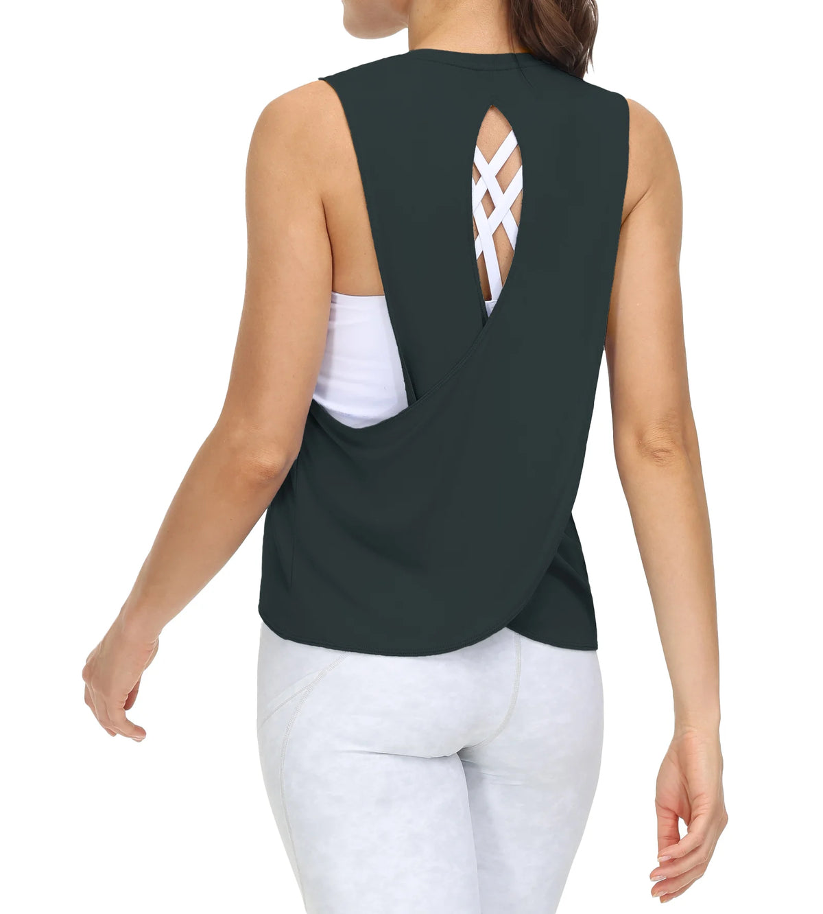 THE GYM PEOPLE Women's Cross Back Workout Yoga Tank Top