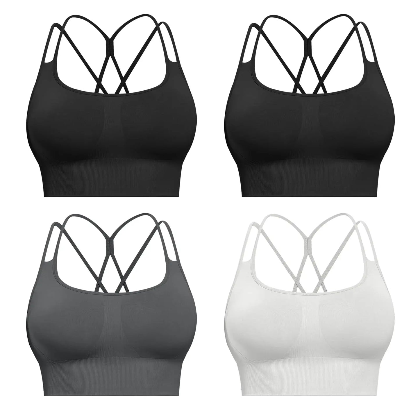 Sports Bras For Women Padded High Support Seamless Racerback
