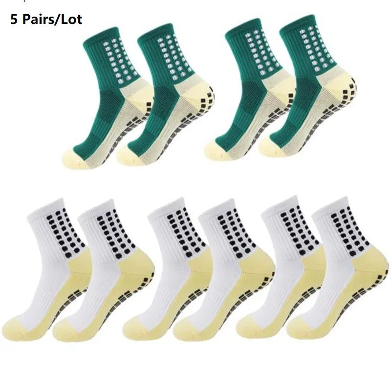 GIOIO Men Football Socks Non Slip Silicone Dots Mid Calf