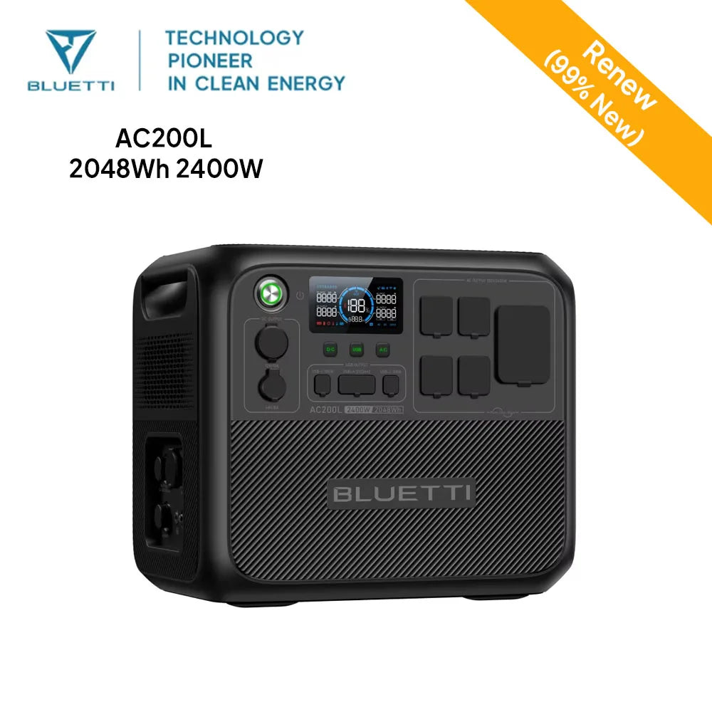 Bluetti AC200L Portable Power Station 2400W 2048Wh Solar Generator