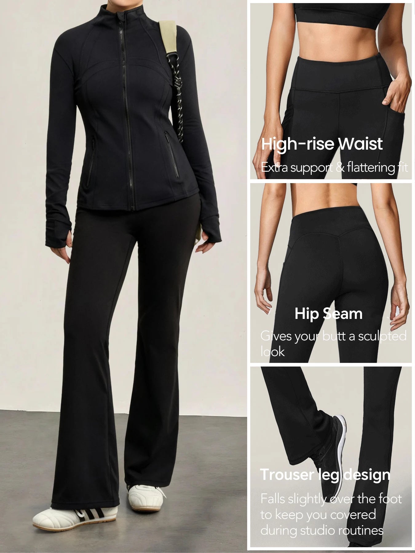 Women's High Waisted Yoga Pants With Pockets And Stretch Fabric