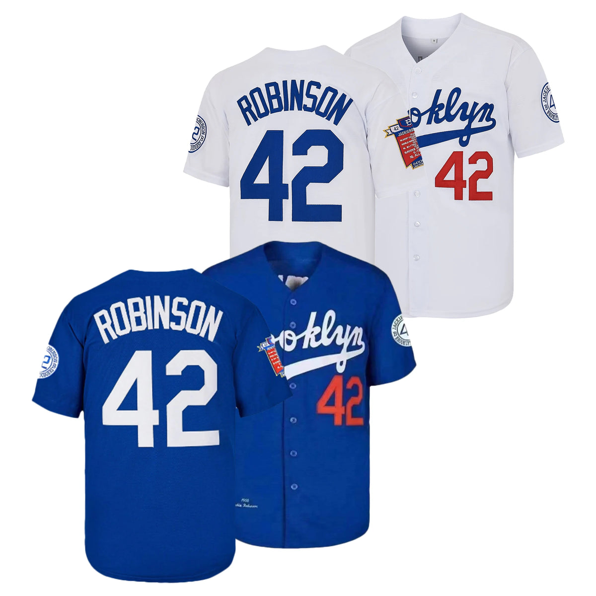 Men's Jackie Robinson Premium Embroidered Baseball Jersey
