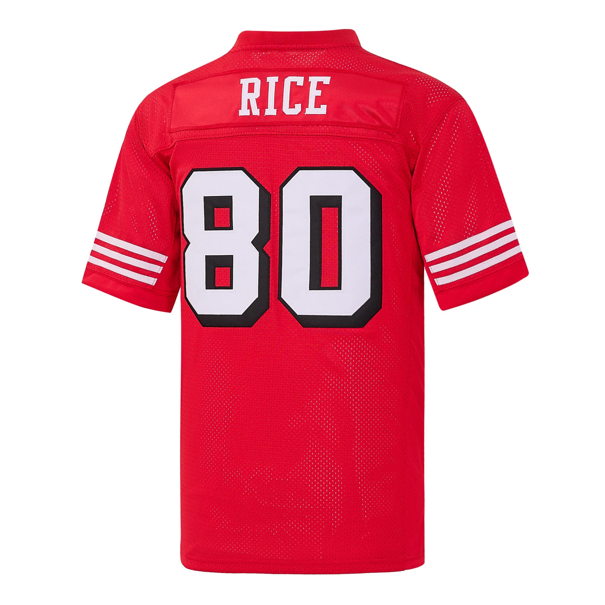 Rice Football Jersey With Embroidered Mesh V Neck Fan Gift