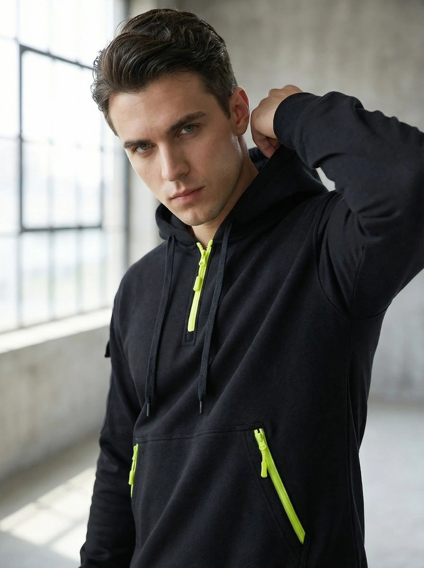 Men's Tactical Hoodie With Multi Secure Zipper Pockets For Outdoor