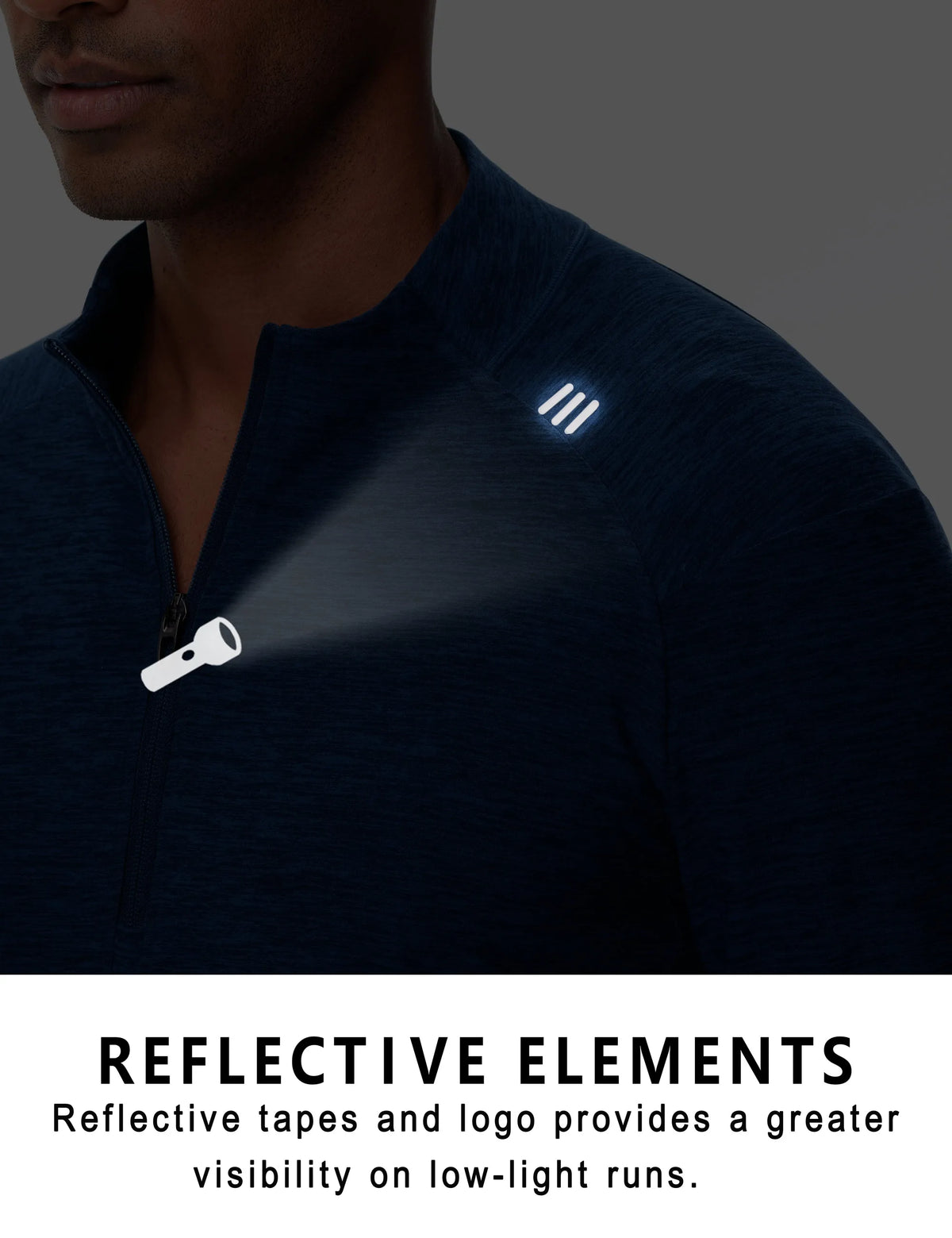 The Gym People Men Long Sleeve Golf Pullover Half Zip