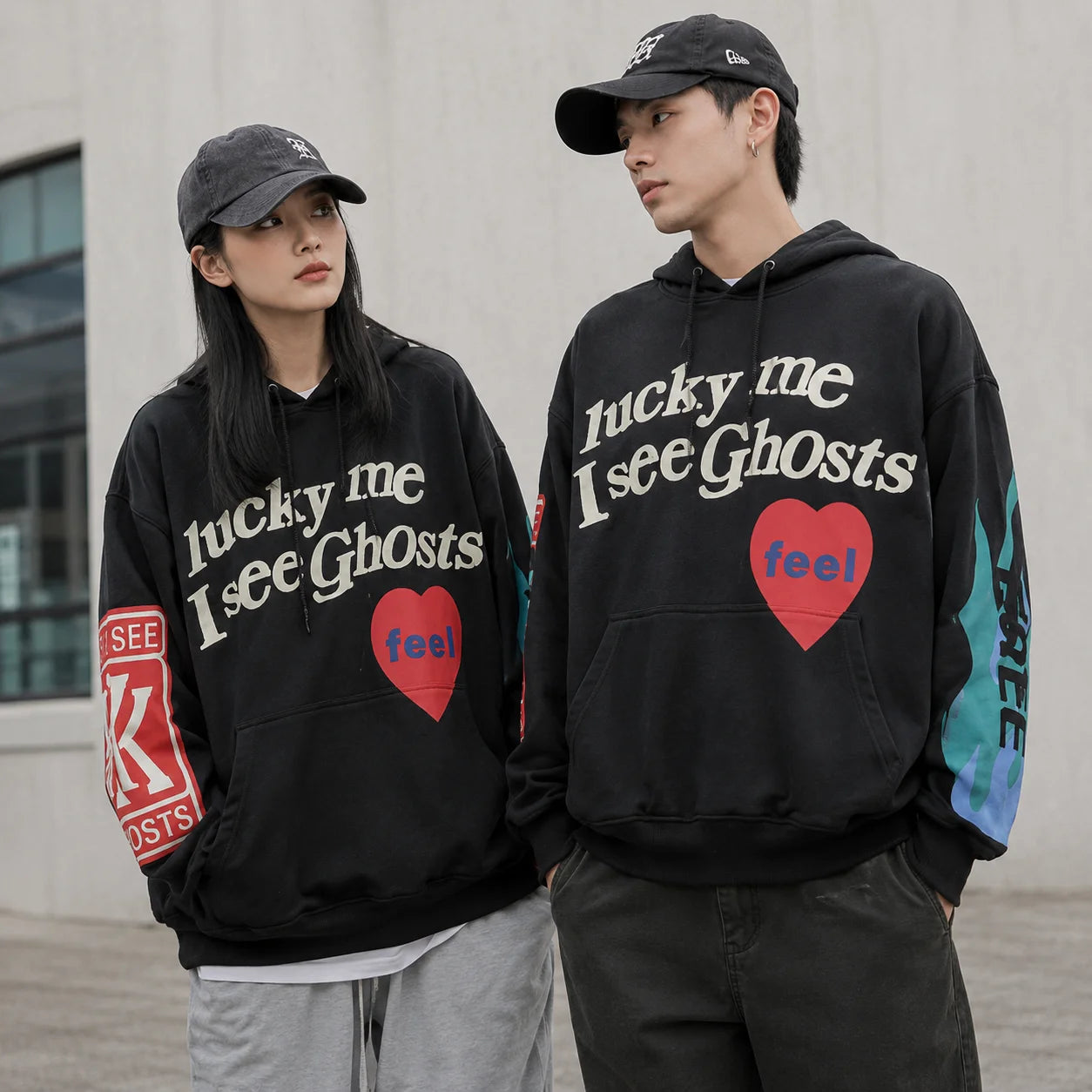 Oversized Graphic Hoodie Unisex Streetwear Pullover Sweatshirt