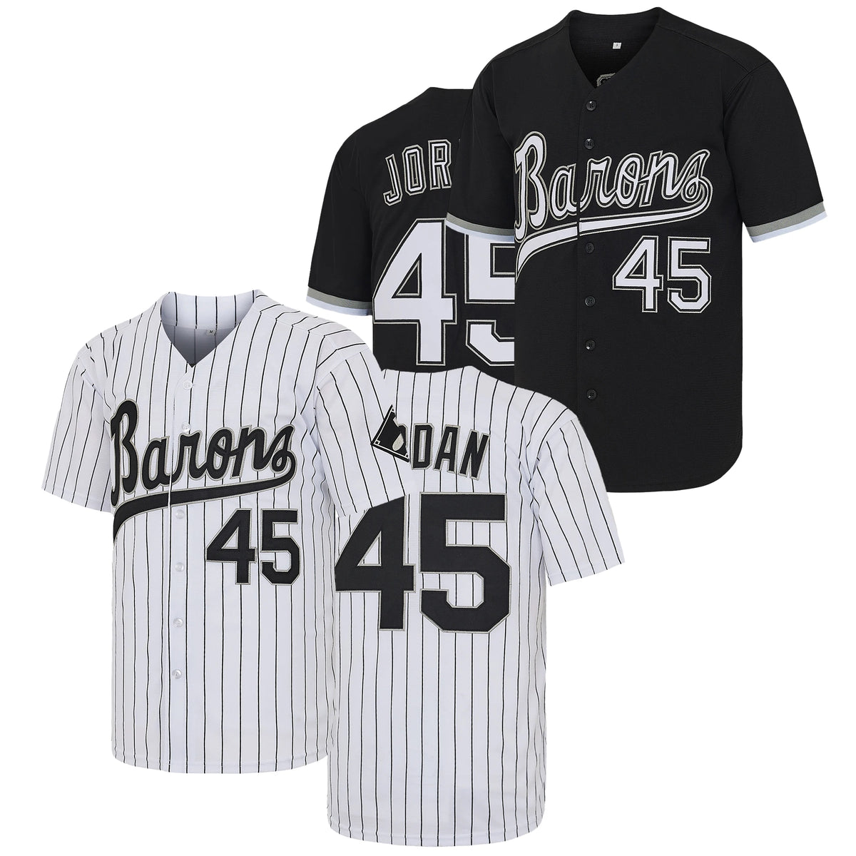 Jordan Barons Retro Baseball Jersey With Embroidered Lettering