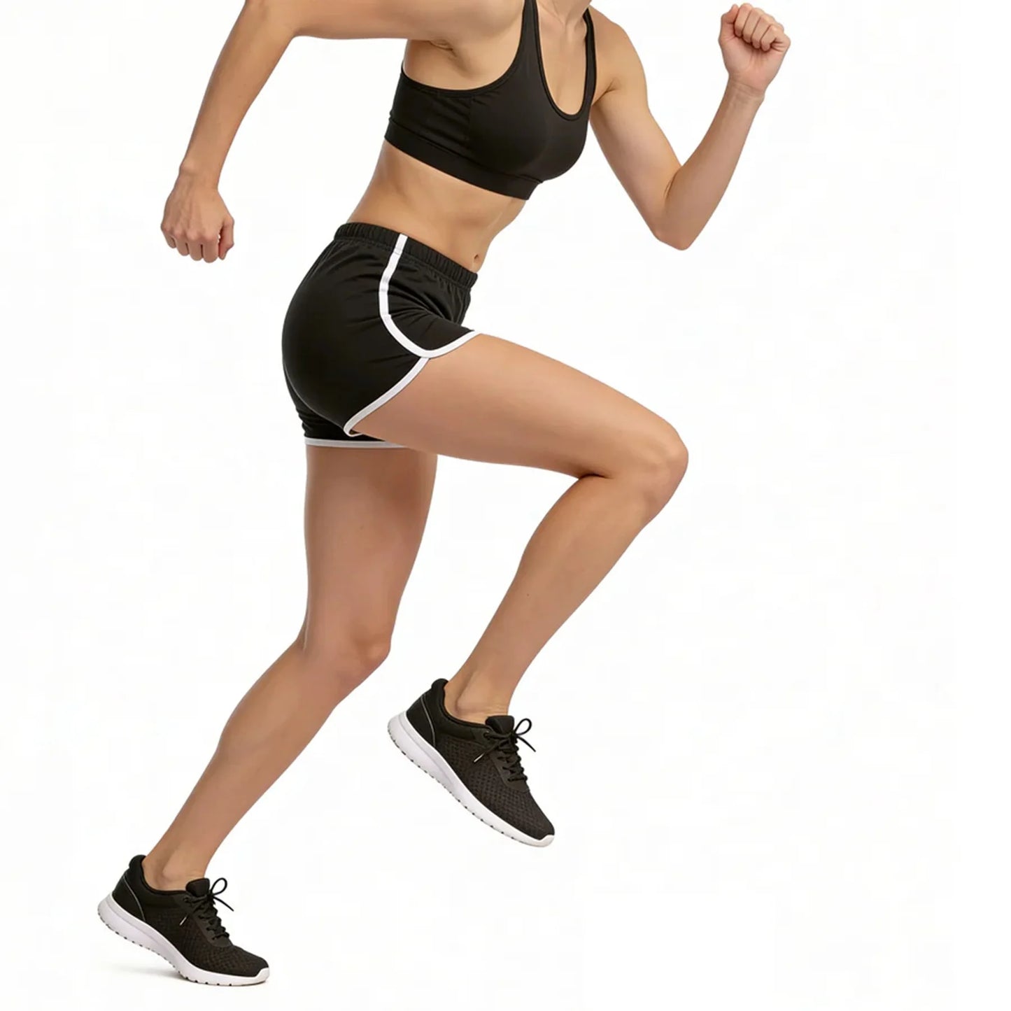 Cotton Knit Flexible Dolphin Athletic Shorts For Women