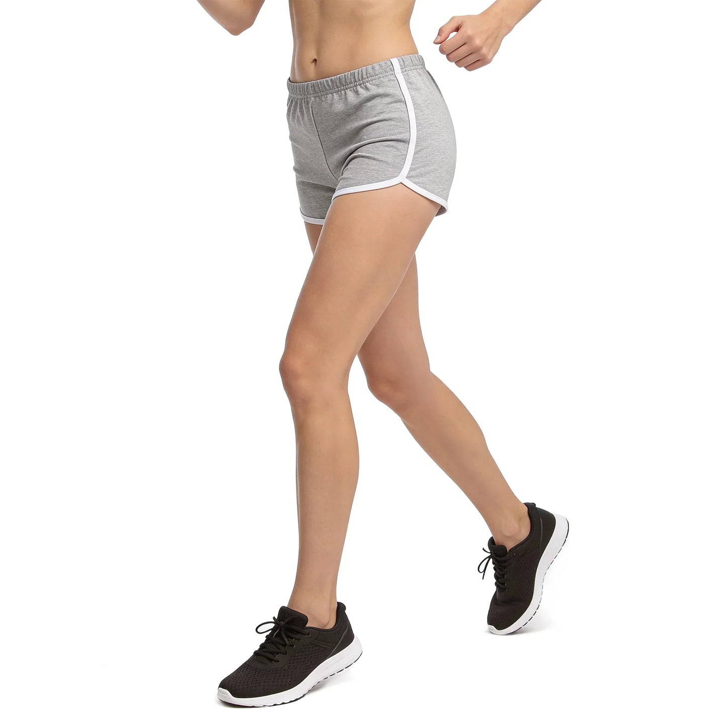 Cotton Knit Flexible Dolphin Athletic Shorts For Women