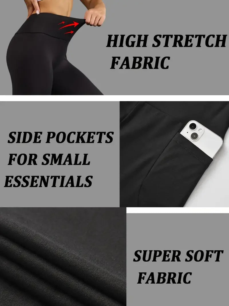 5 Pack High Stretch Yoga Shorts for Women with Pockets