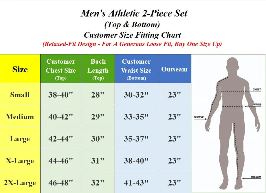 Men's 2 Piece Athletic Tee And Short Set Polyester
