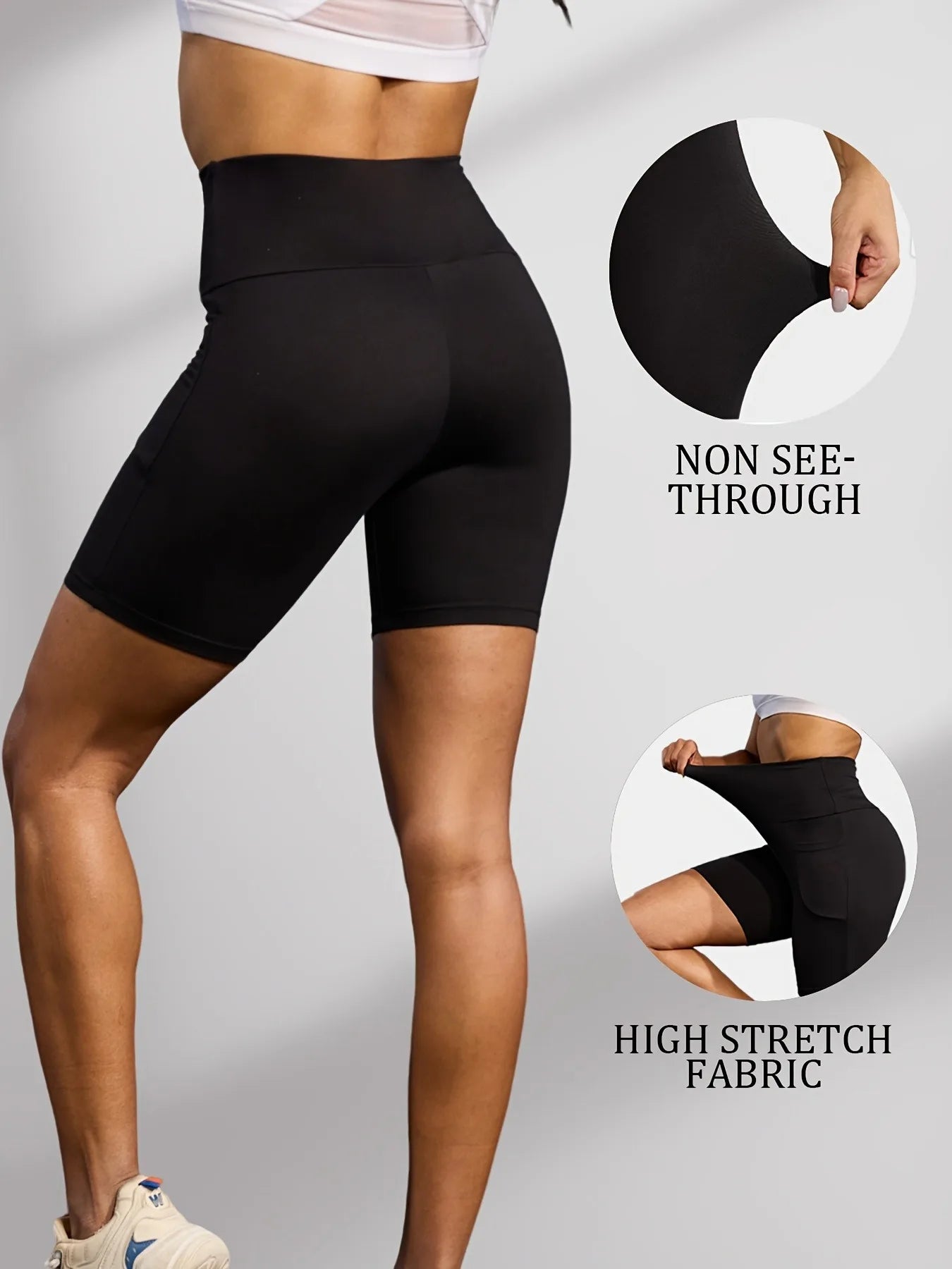 Women's High-Waisted Running Shorts With Pockets For Exercise