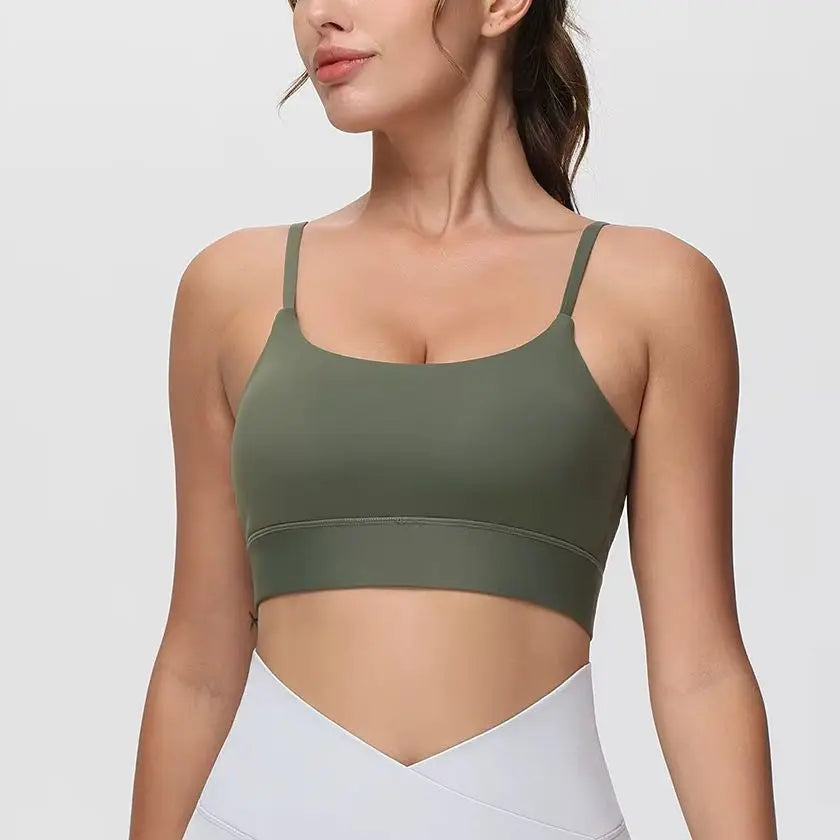 The Gym People Adjustable Longline Padded Wireless Sports Bra