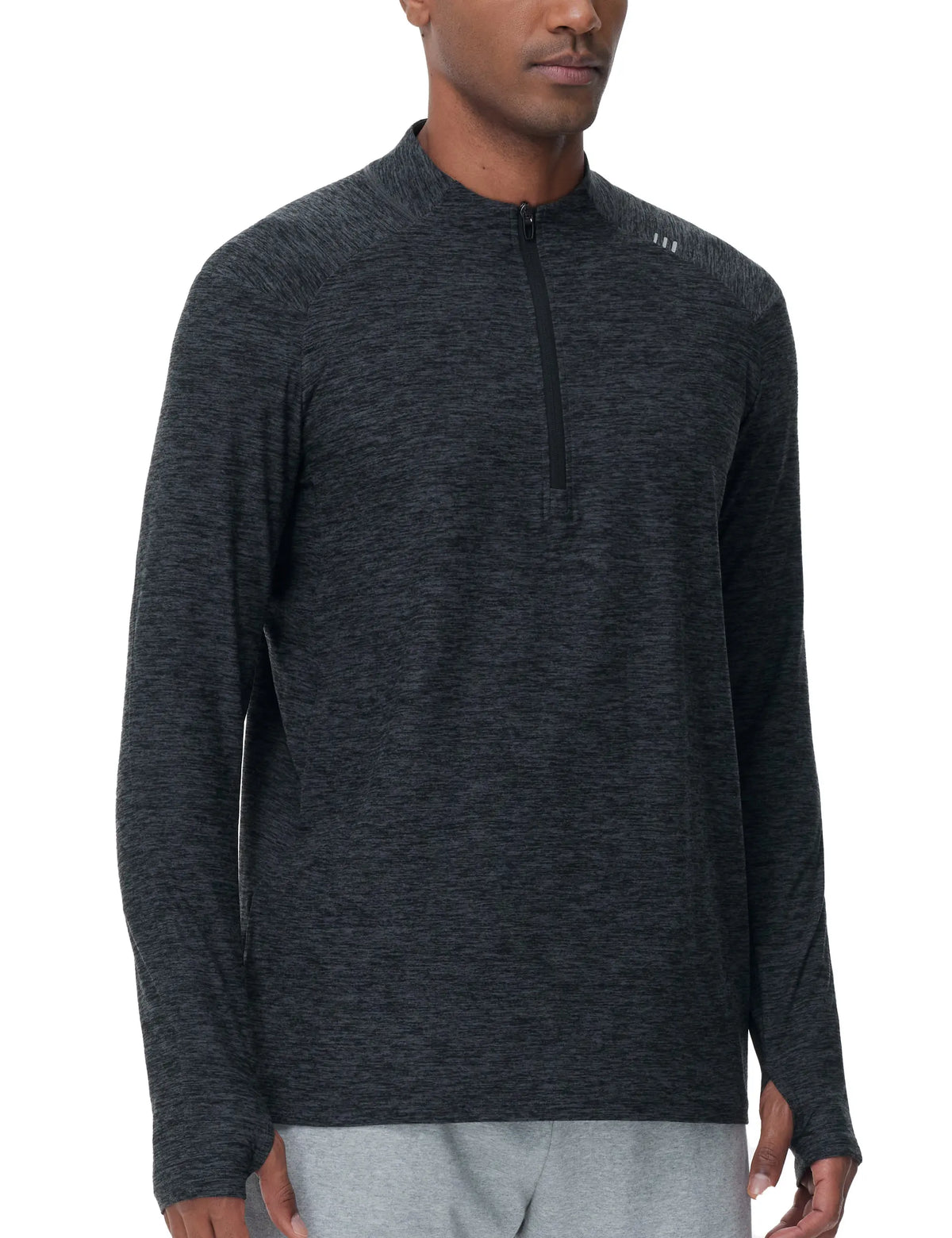 The Gym People Men Long Sleeve Golf Pullover Half Zip