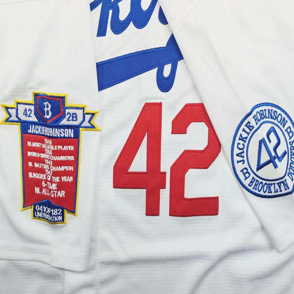 Men's Jackie Robinson Premium Embroidered Baseball Jersey