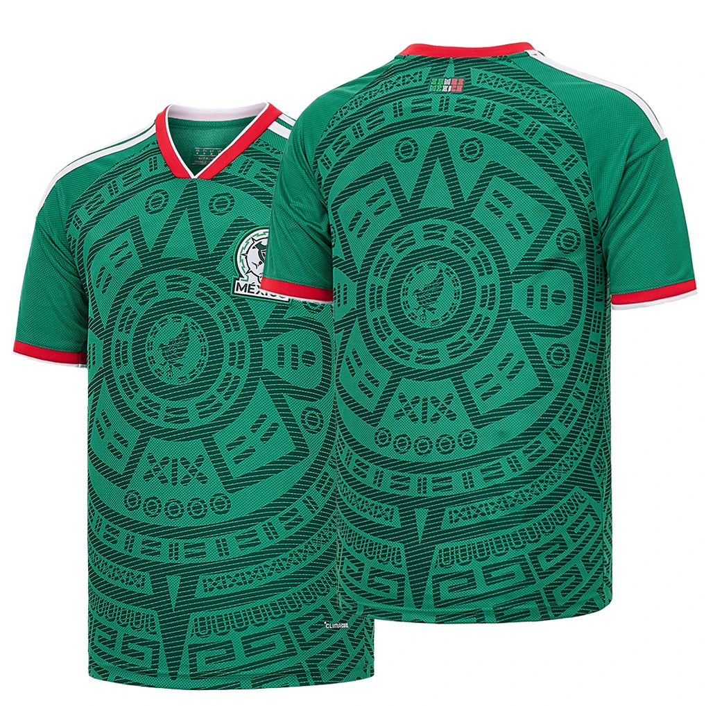 Unisex Mexico Home Soccer Jersey Geometric Pattern