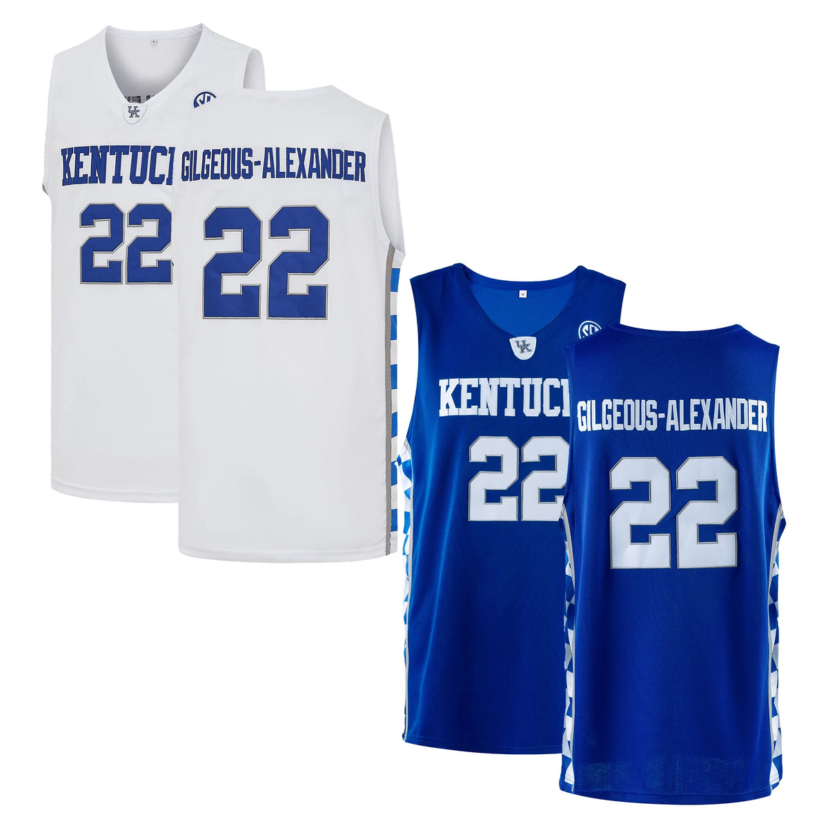 Gilgeous Alexander Kentucky Basketball Jersey Sleeveless Fan Uniform