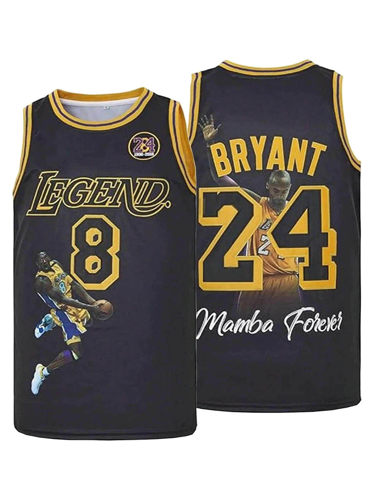 Mens Mamba Legend Basketball Portrait Embroidered Fan Jersey