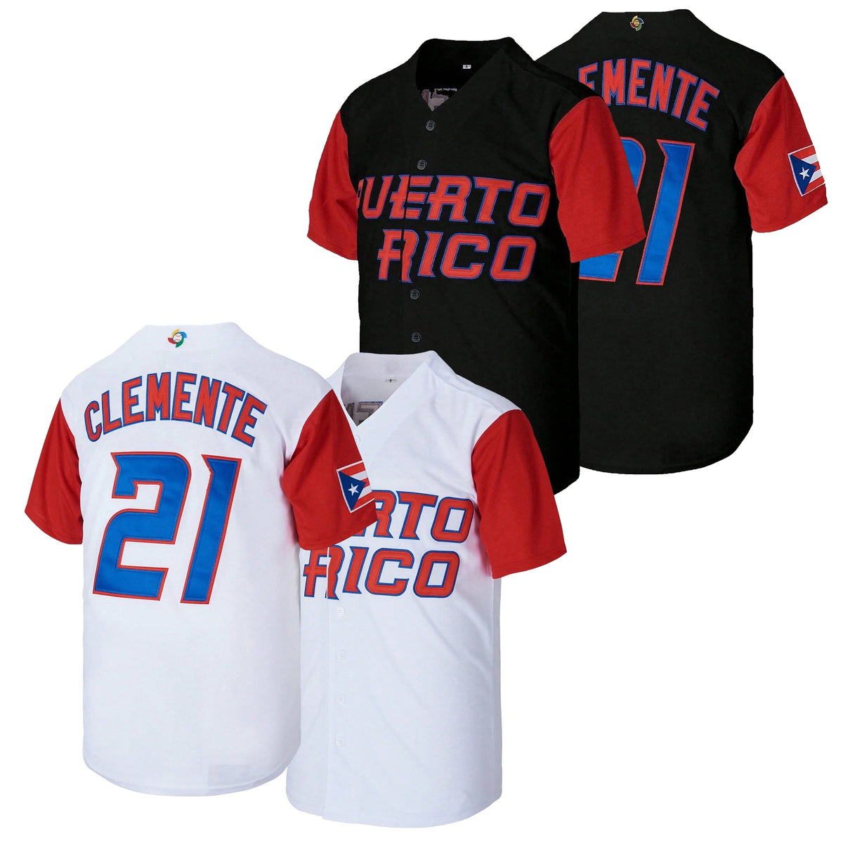 Roberto Clemente Puerto Rico Baseball Jersey Fan Edition