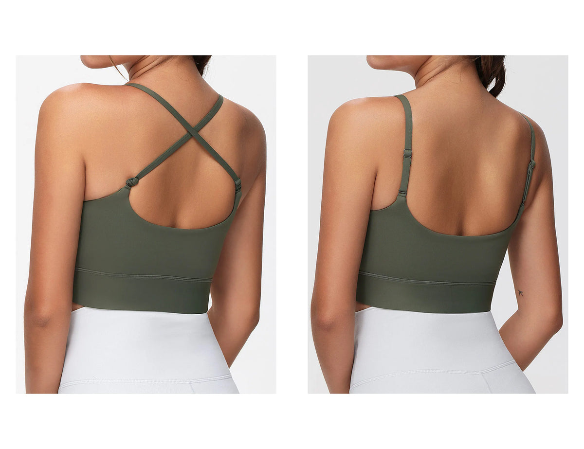The Gym People Adjustable Longline Padded Wireless Sports Bra