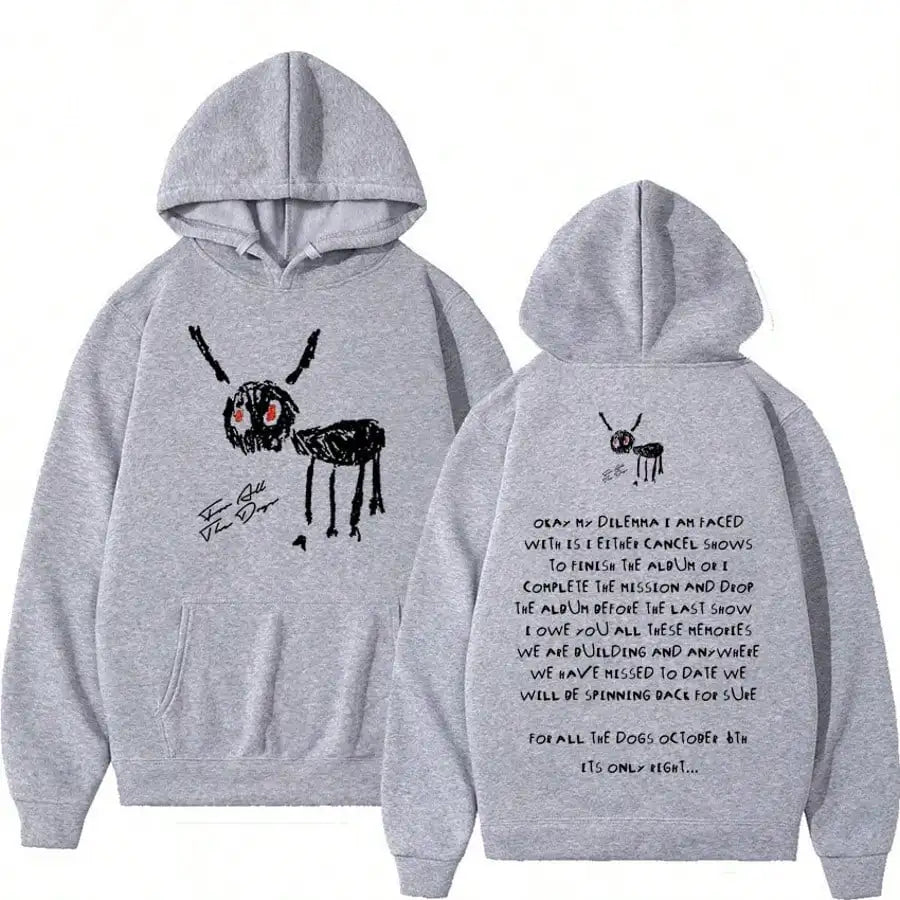 Drake All The Dogs Hoodie Unisex Gothic Graphic Sweatshirt