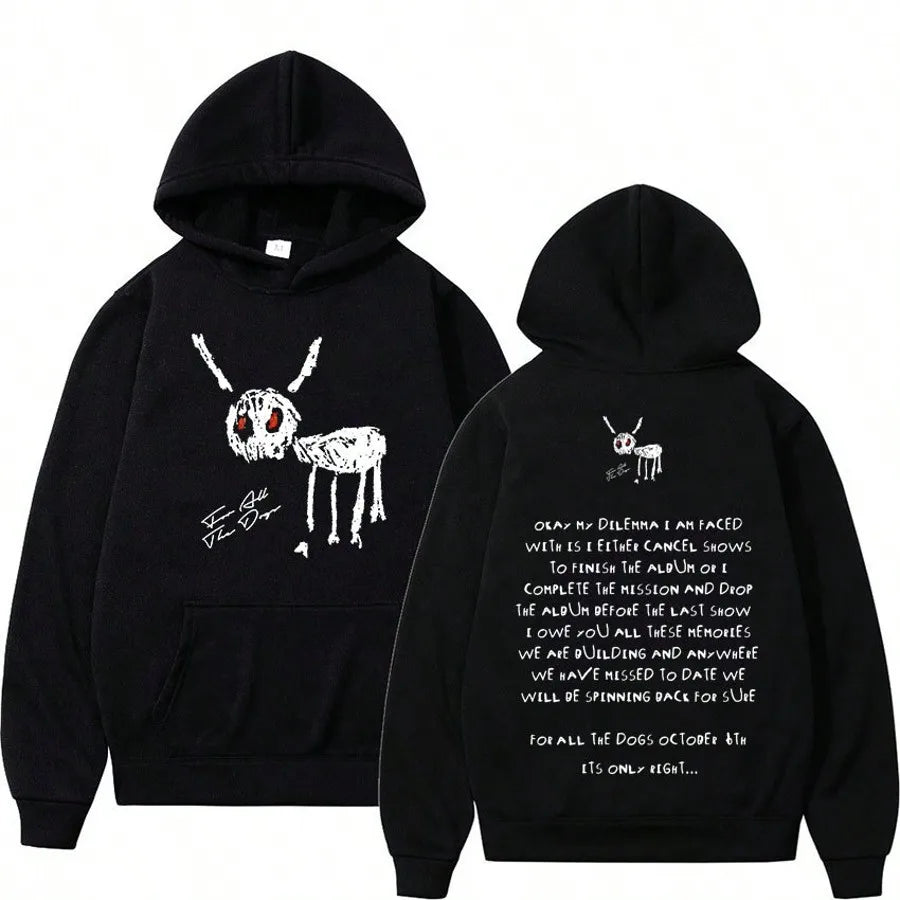 Drake All The Dogs Hoodie Unisex Gothic Graphic Sweatshirt