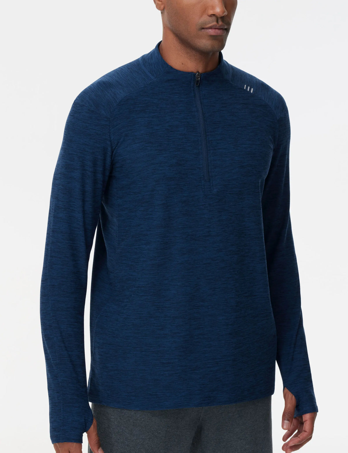 The Gym People Men Long Sleeve Golf Pullover Half Zip