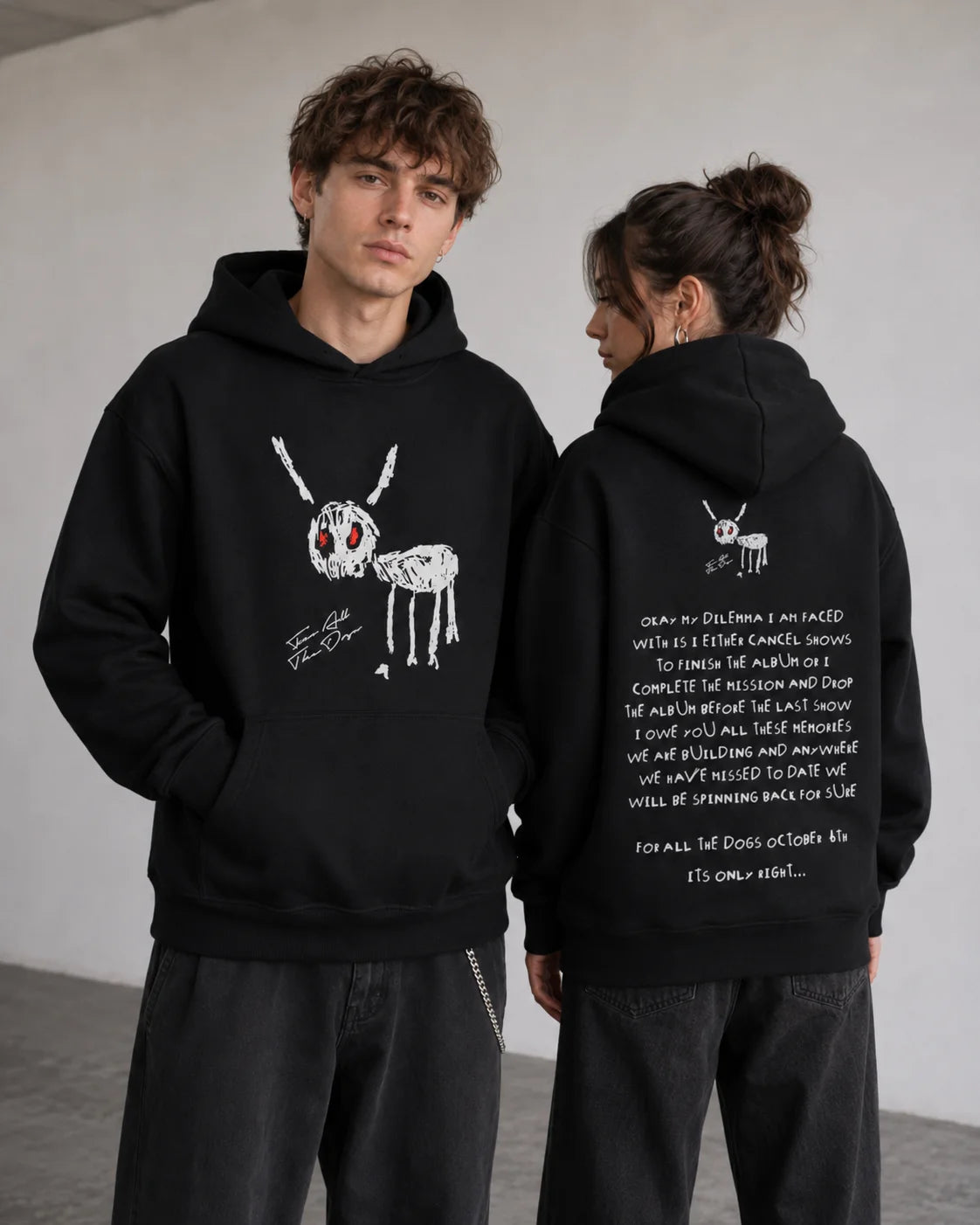 Drake All The Dogs Hoodie Unisex Gothic Graphic Sweatshirt