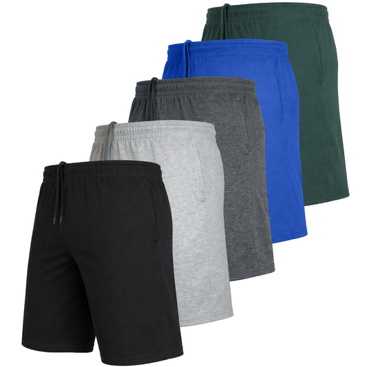 Men's Cotton Blend Lounge Shorts Pack Of 5 Casual Everyday Comfort