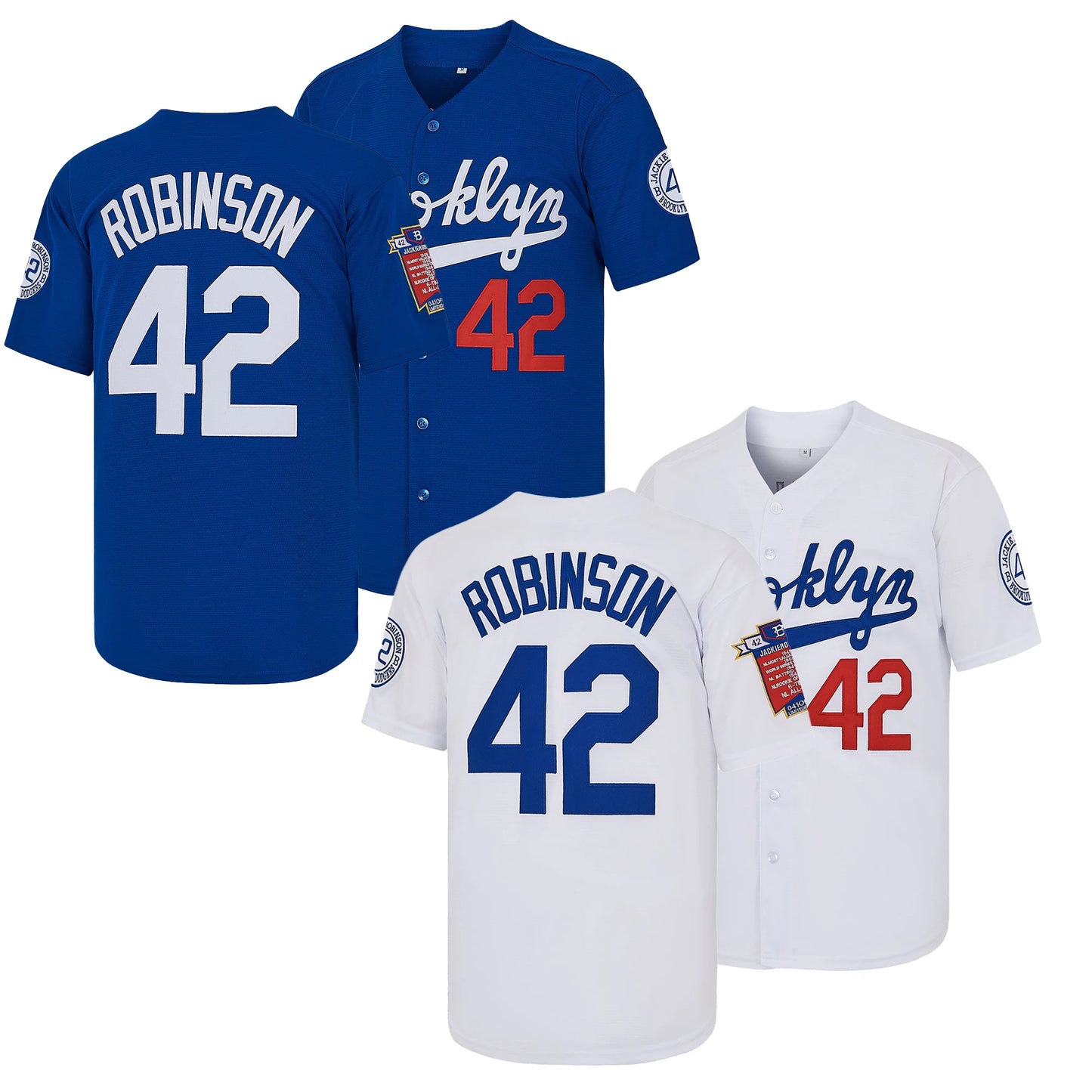 Mens Jackie Robinson Legend Jersey With Letter Embroidery Baseball Apparel