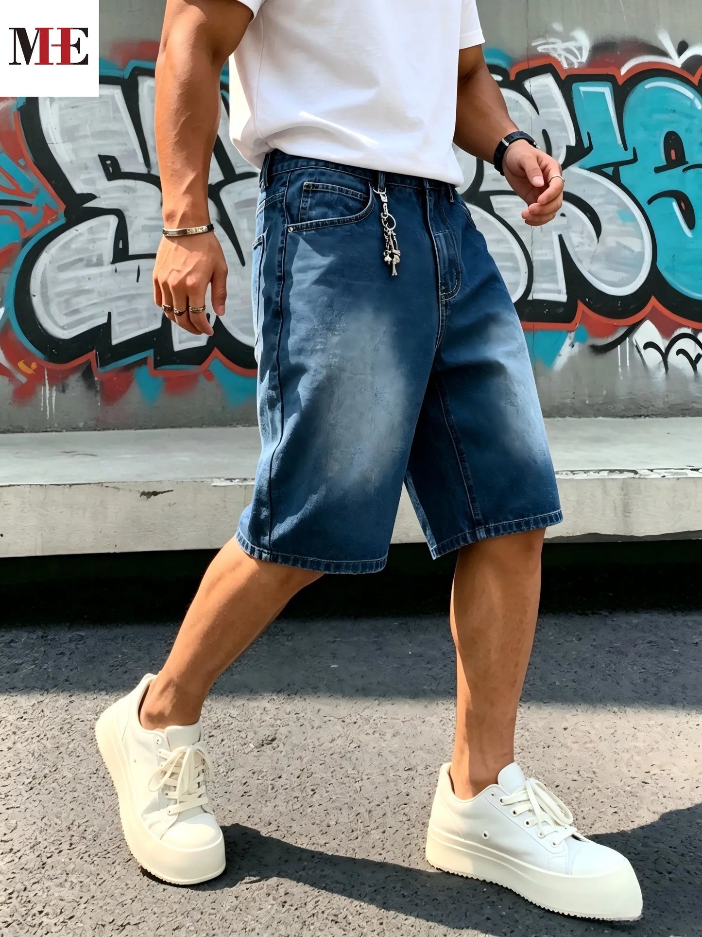 HME Men's Comfort Denim Shorts Durable Fabric And Relaxed Fit