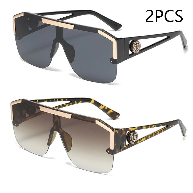 Unisex Oversized Square Sunglasses Gradient UV400 Driving Eyewear
