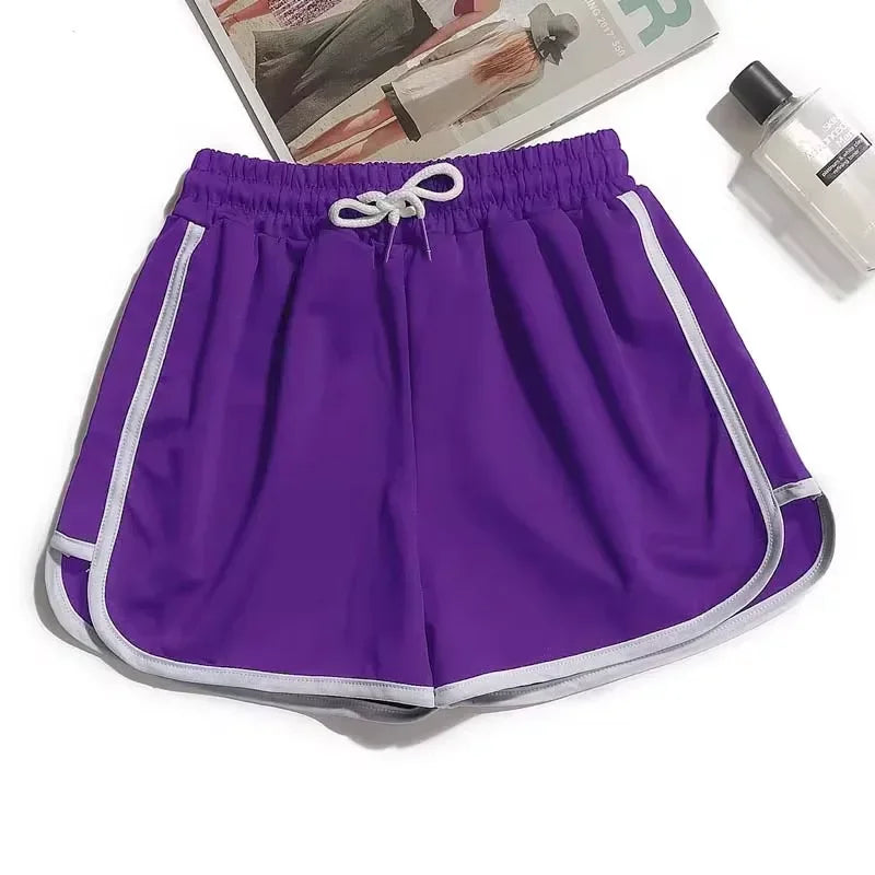 Striped Women's Korean Fashion Sports Shorts Casual Loose Fit