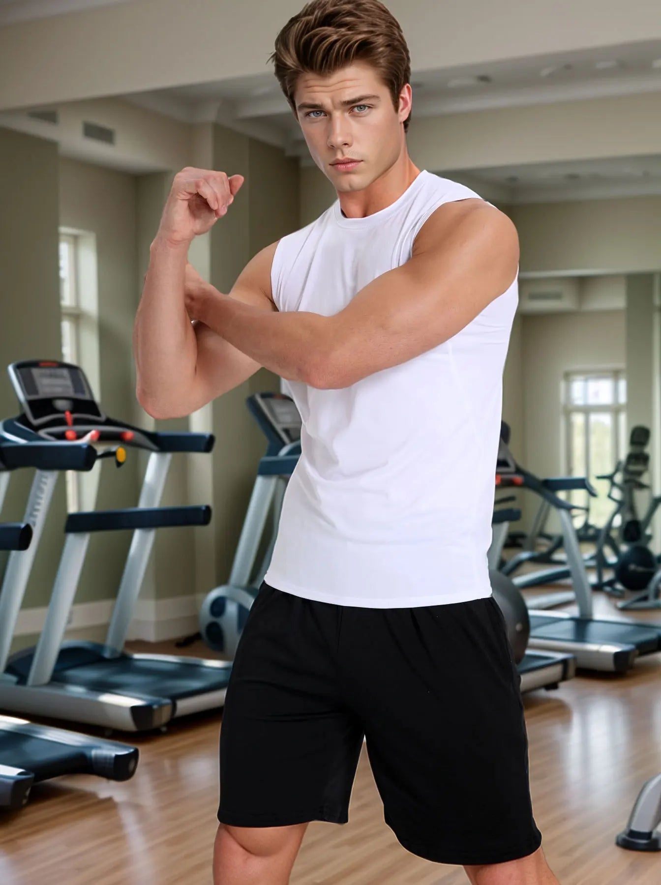 Men Compression Tank Top Quick Dry Moisture Wicking Breathable