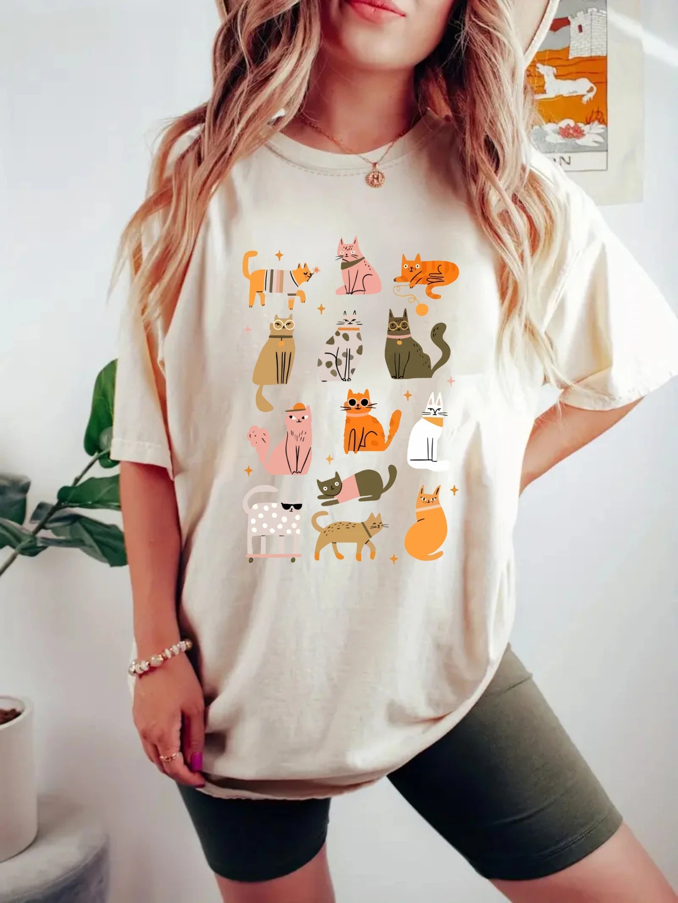 Cat Pattern Tank Top For Women Casual Sportswear For Summer