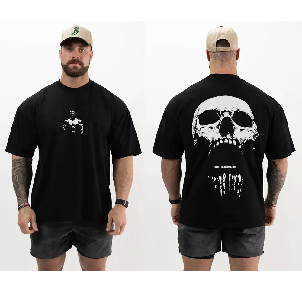 Men's Cotton Gym T Shirt Breathable Workout Tee For Fitness