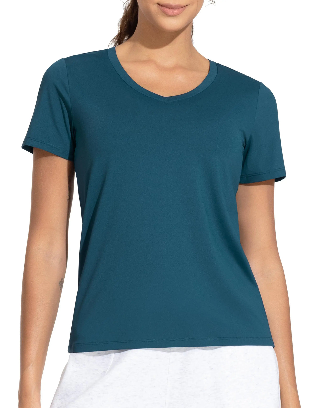 The Gym People Women Breathable V Neck Athletic Workout Shirt