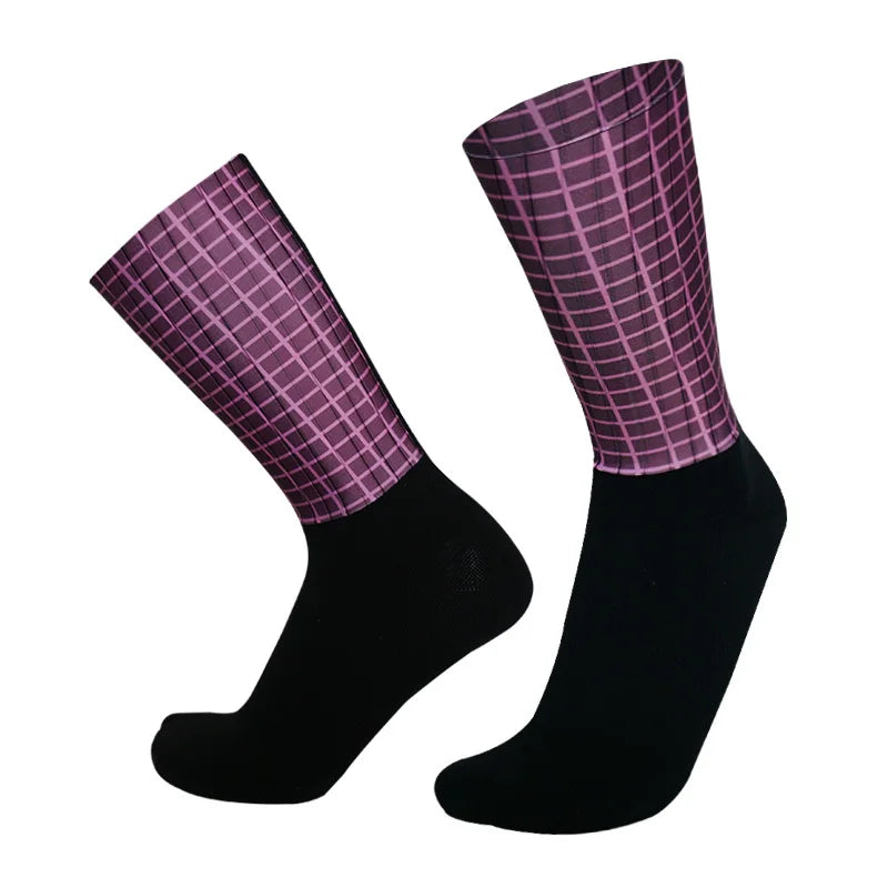 Aero New Team Pro Anti Socks Slip Silicone Cycling Socks Men Bicycle Sport Running Bike Socks Calcetines Ciclismo